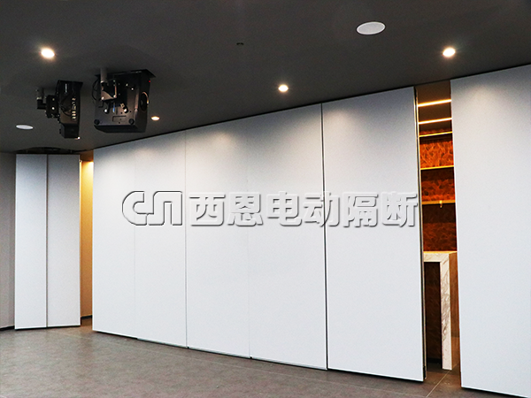 廣州萬科中心投影儀平移電動隔斷